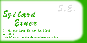 szilard exner business card
